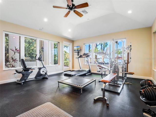 Gym with Lake View