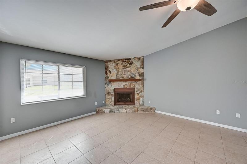 Spacious LR-Vaulted Ceilings-Beautiful Fireplace as your focal point