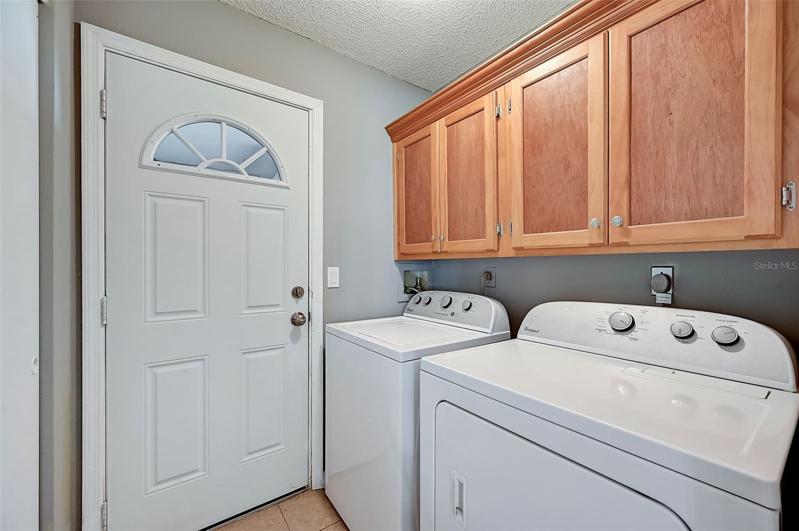 7202 Peacock Lane Inside Laundry off DR with storage above and across from W/D