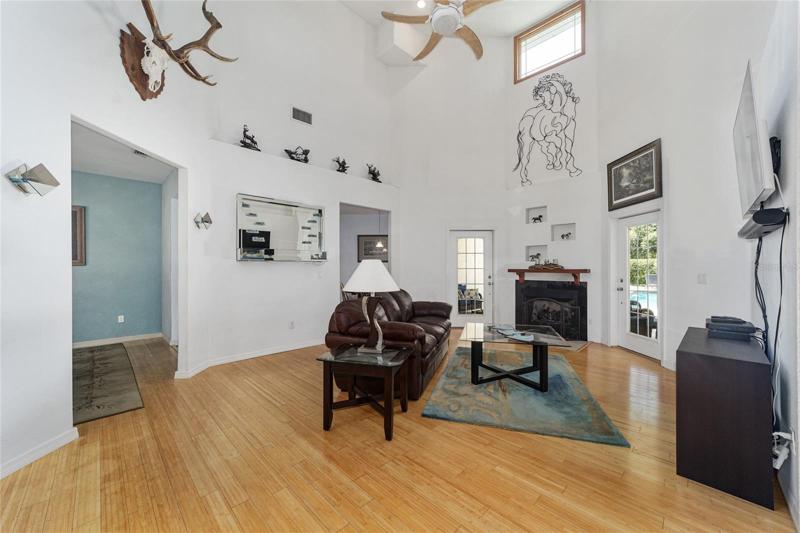 Living room with gas fireplace