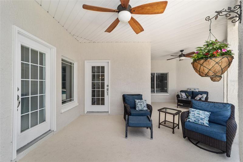 French doors to back lanai from master and living room