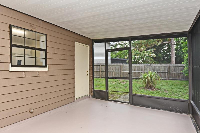 Covered Porch with Storage