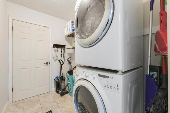 Inside laundry room.