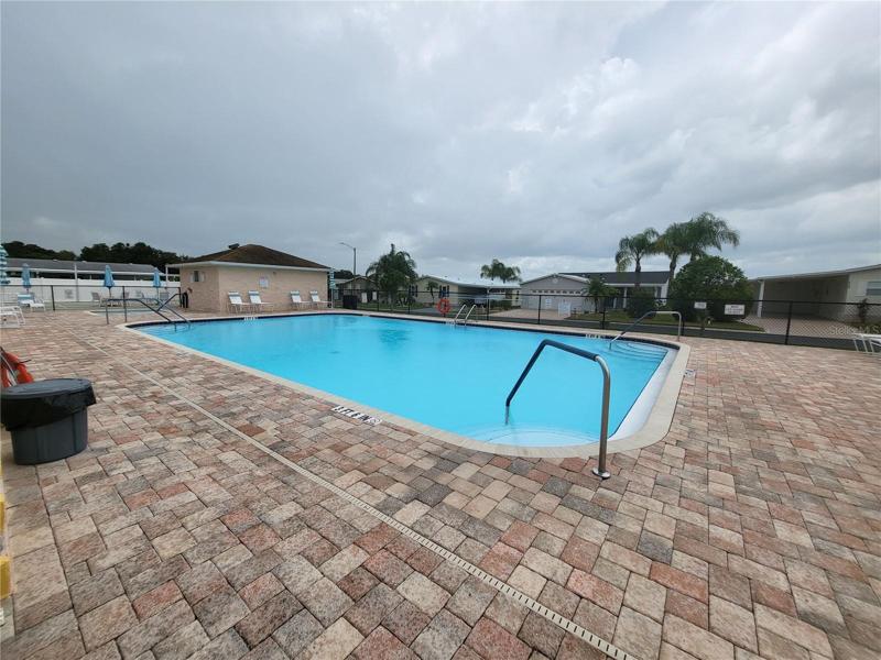Community Pool is heated & offers multiple entry points