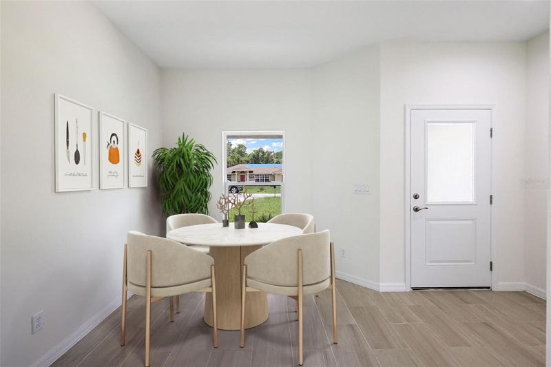 Virtually staged dining