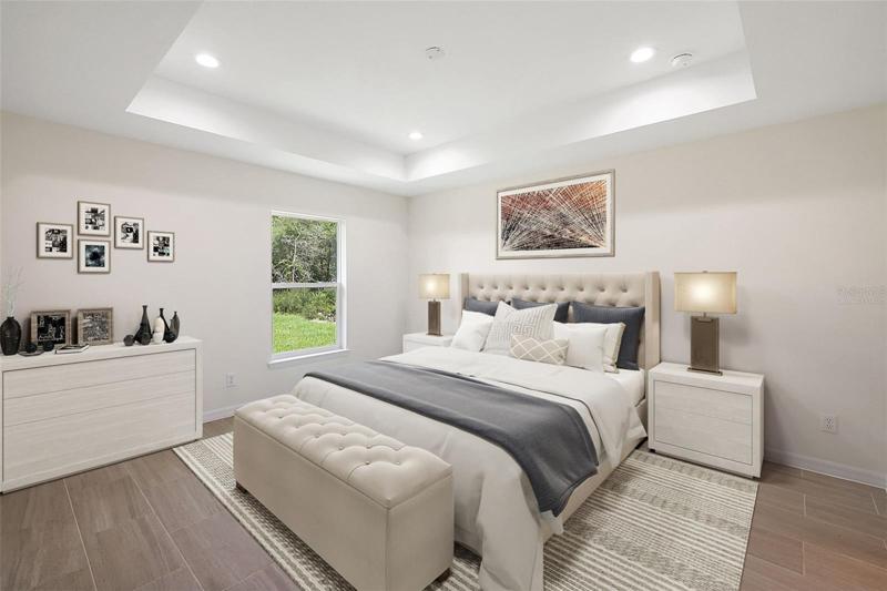 Virtually staged bedroom