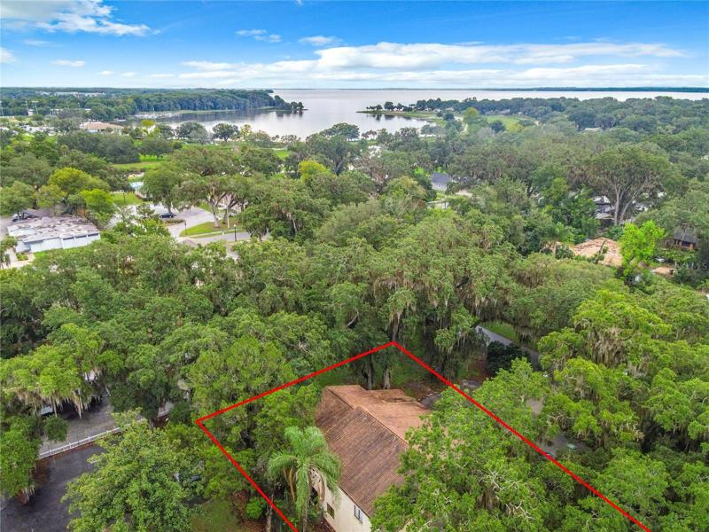 Ariel view showing proximity to Lake Harris