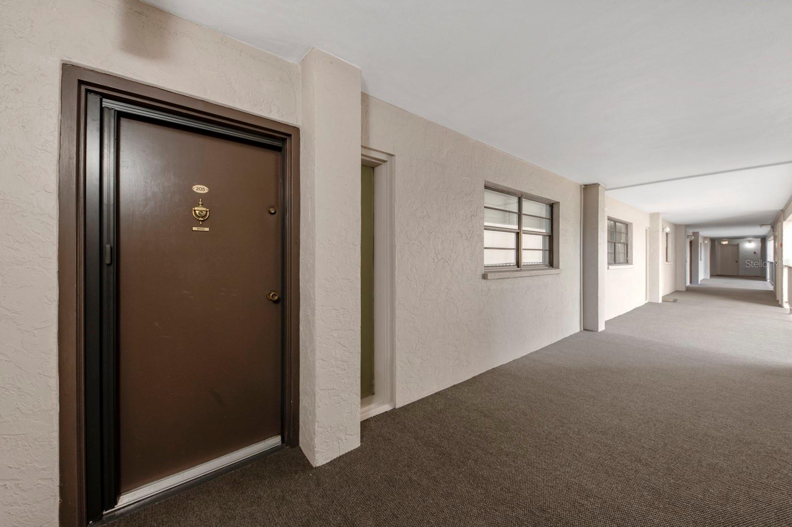 Hallway to condo