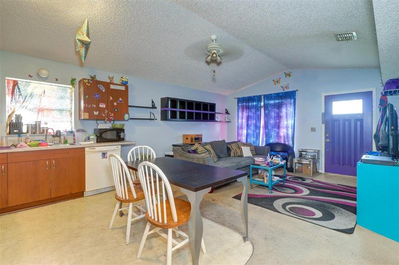 Plenty of room to add wrap around counter top with an eat-in bar.