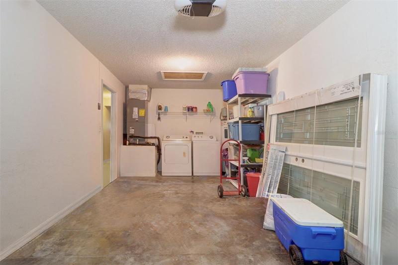 Garage with laundry