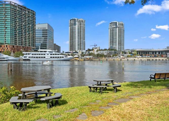 Sparkman Wharf close by