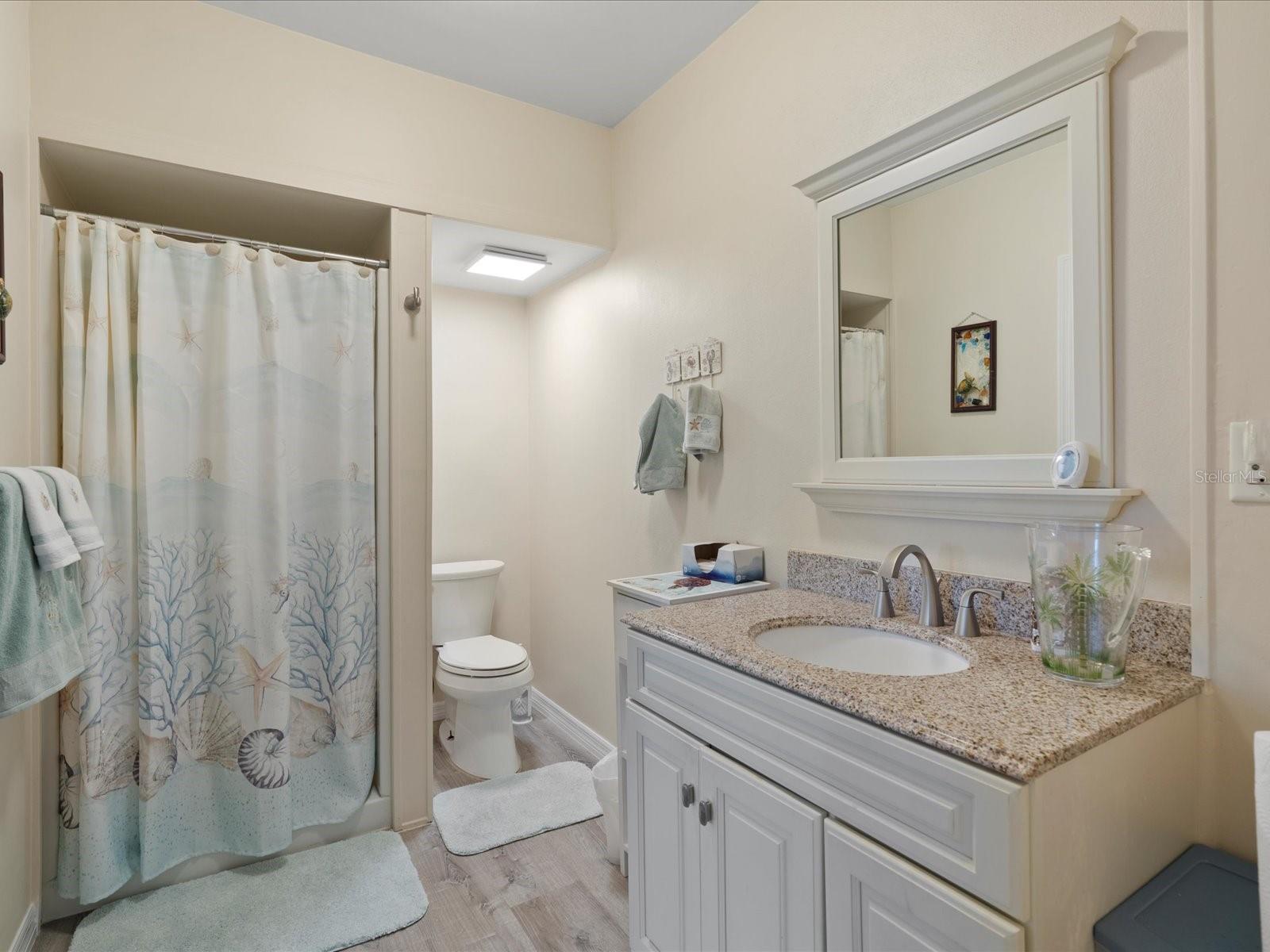 Bath inside Garage