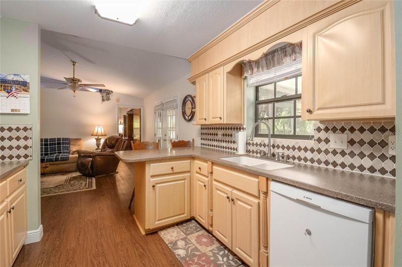 Kitchen from dining room