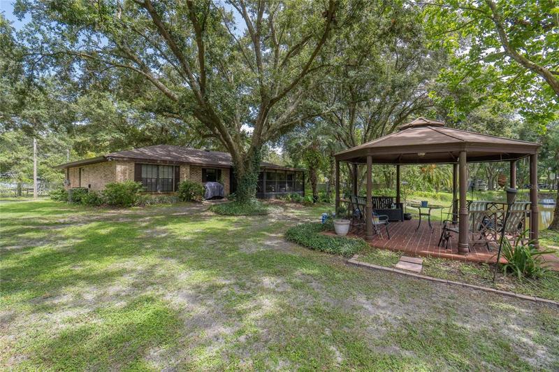Entertain in the Florida room or under the gazebo