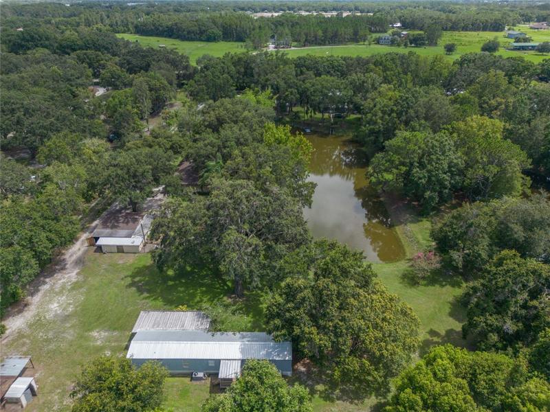 Aerial view from back of lot