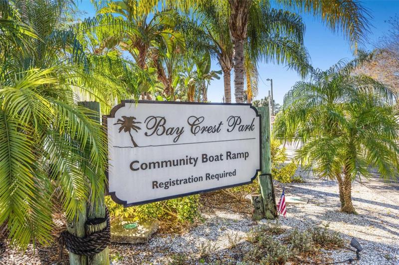 Community Boat Ramp- where many neighborhood meet ups occur!