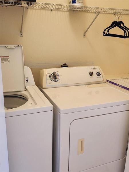 Washer and dryer upstairs and included