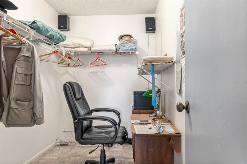 Walk-In Closet Used as an Office