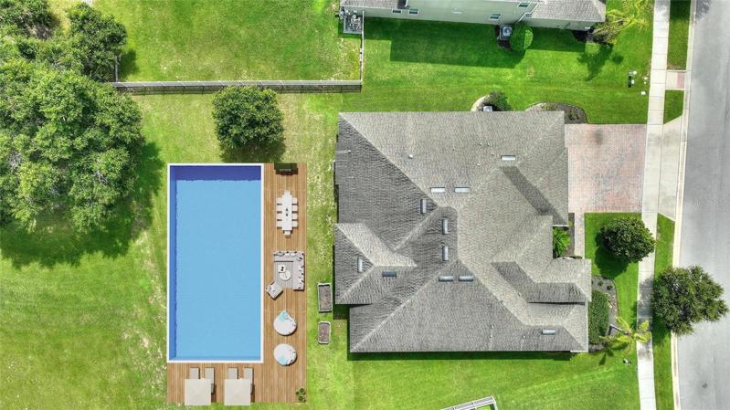 Virtually Staged, home is pre-wired for a pool