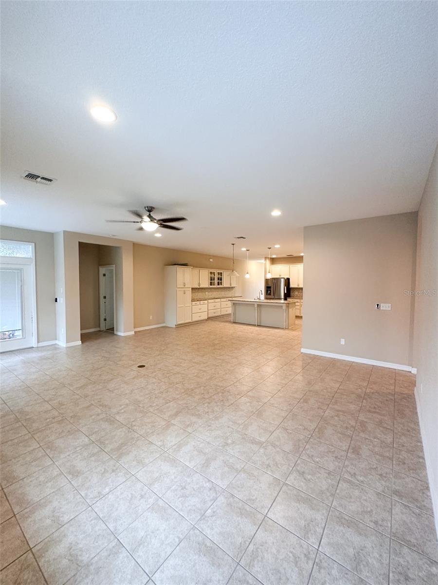 From great room towards master and kitchen