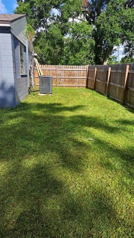 Fenced backyard