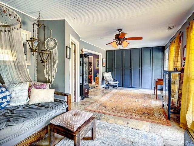 Living room with built ins