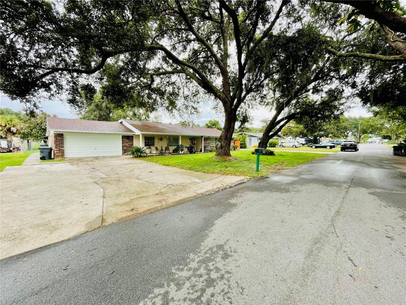 Extra wide driveway