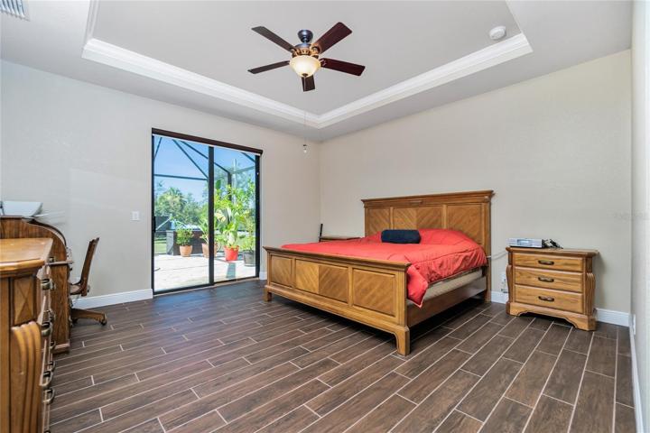 Primary bedroom, private access to pool