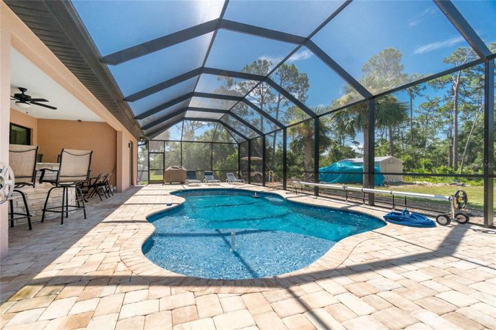 Solar heated saltwater pool