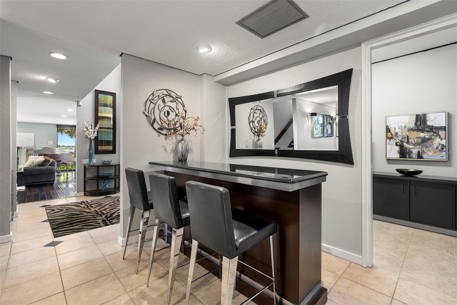BAR IN THE FORMAL DINING ROOM