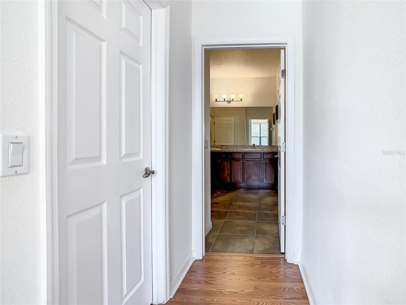 Entrance to the Walk In Closet and En-Suite Bath