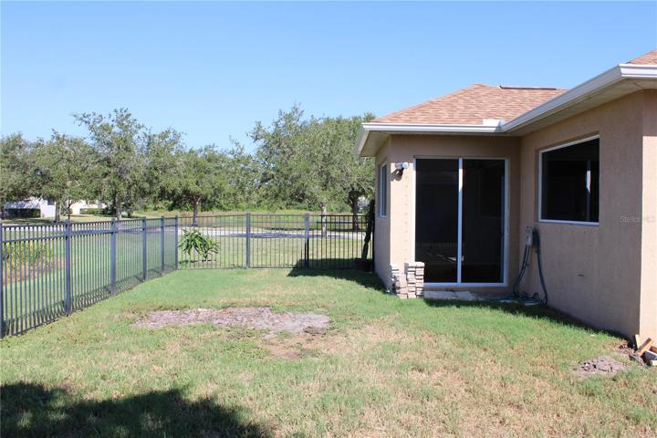 Fenced in back yard