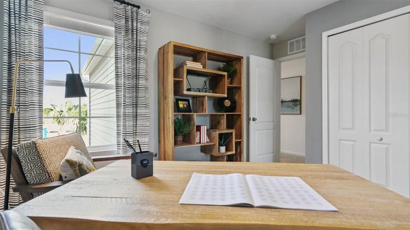 Photo of a model home.