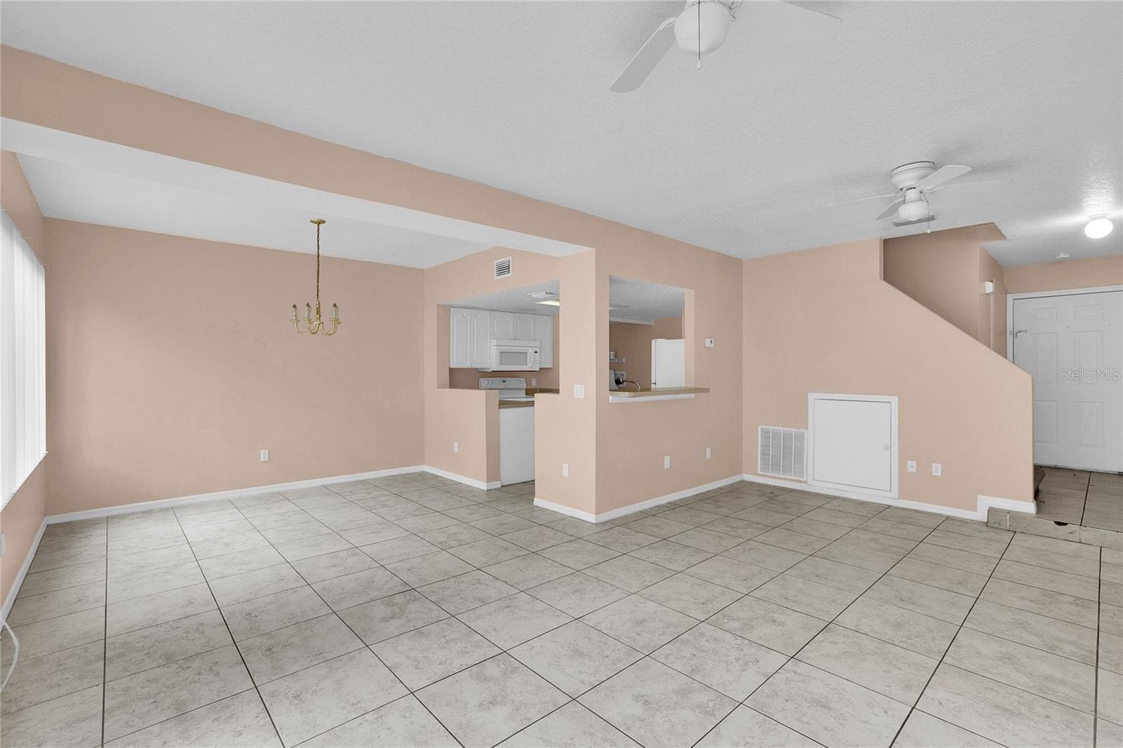 Dining and living room Open view