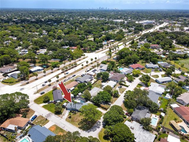 Aerial View Showcasing Distance to Downtown St Pete