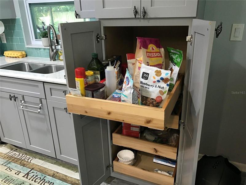 pull out drawers/pantry