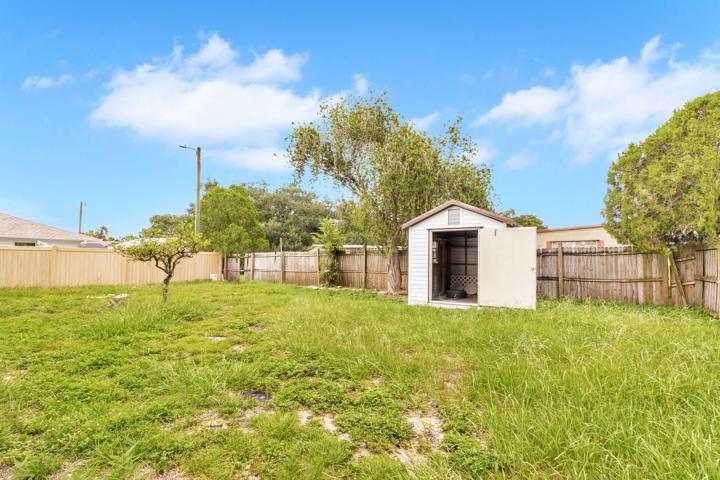 Backyard with shed
