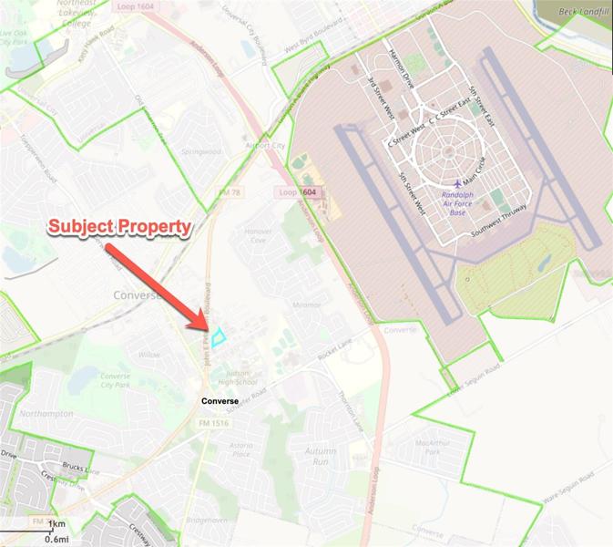 Parcel and surrounding area.