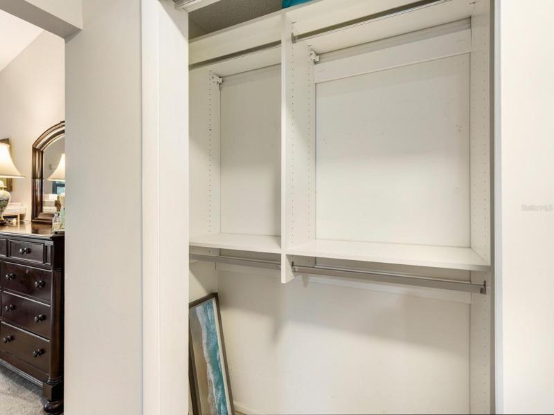 One of the Master's two customized closets