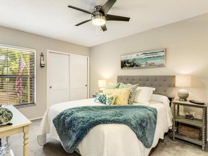 Lovely guest suite with views of garden patio