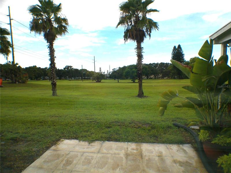 Your view of the 18th fairway.