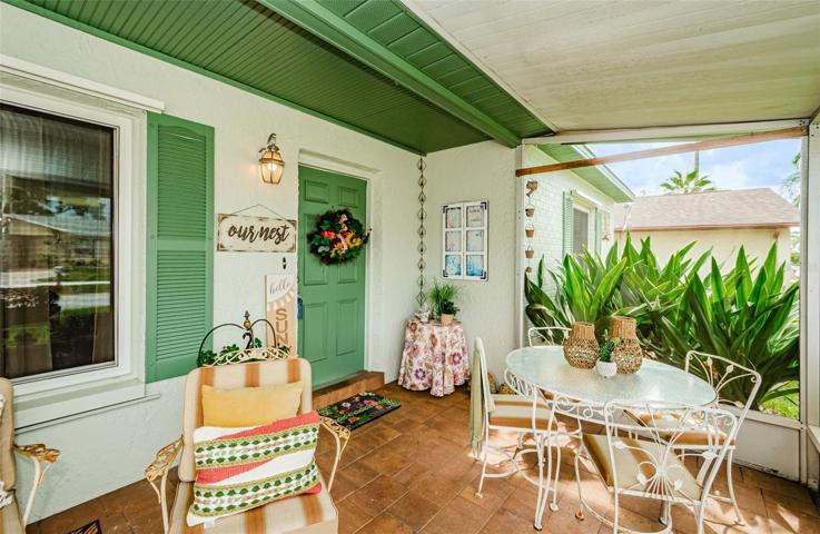 Front entrance and patio