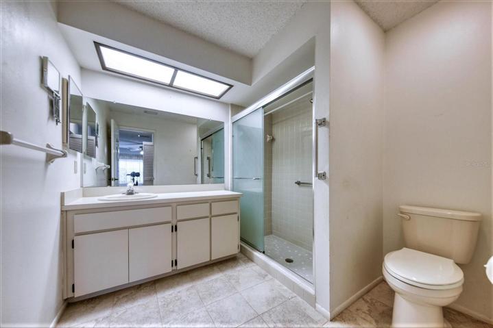Spacious master bath with walk-in shower