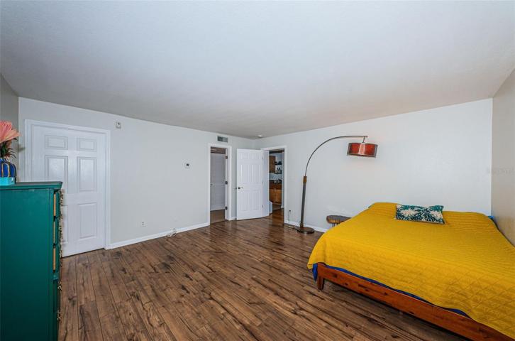 Walk-in Closet is Behind Door on Left: Bathroom is thru Other Door on Same Wall