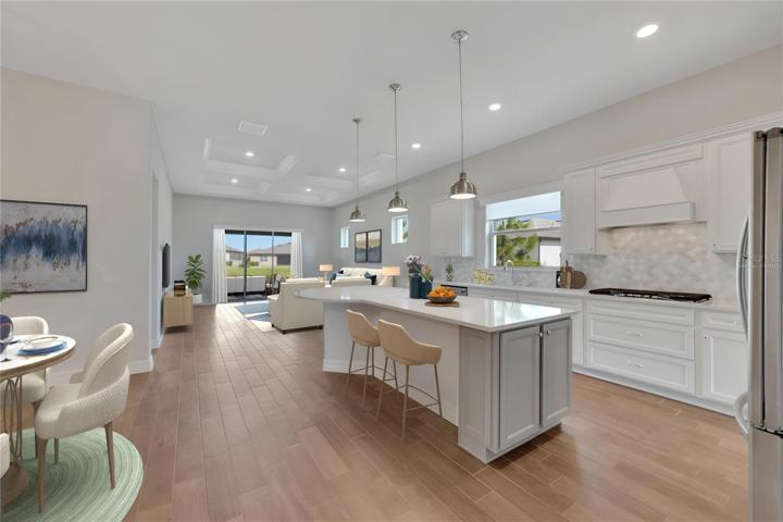 virtually staged kitchen