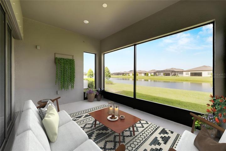 virtually staged- lanai view
