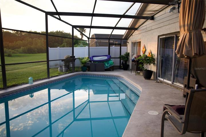 Pool, screen enclosure