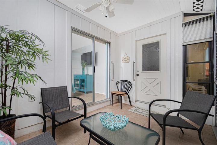 The two entrances to the lanai is convenient for guests or privacy.