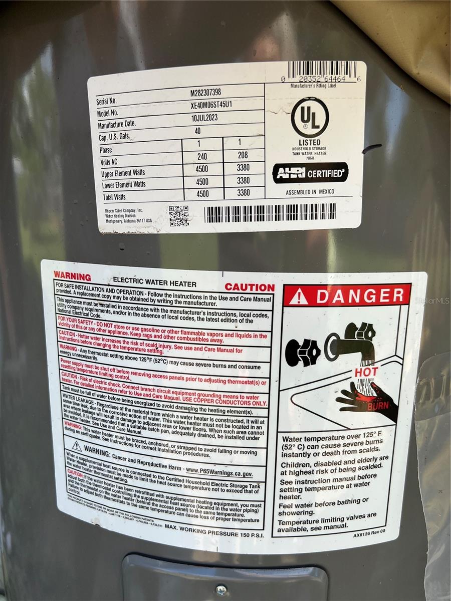 New Hot water Htr