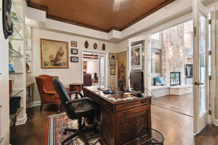 Office off family room.